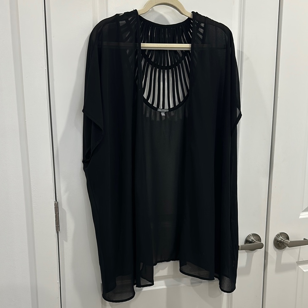 Chic Black Sheer Cover-Up